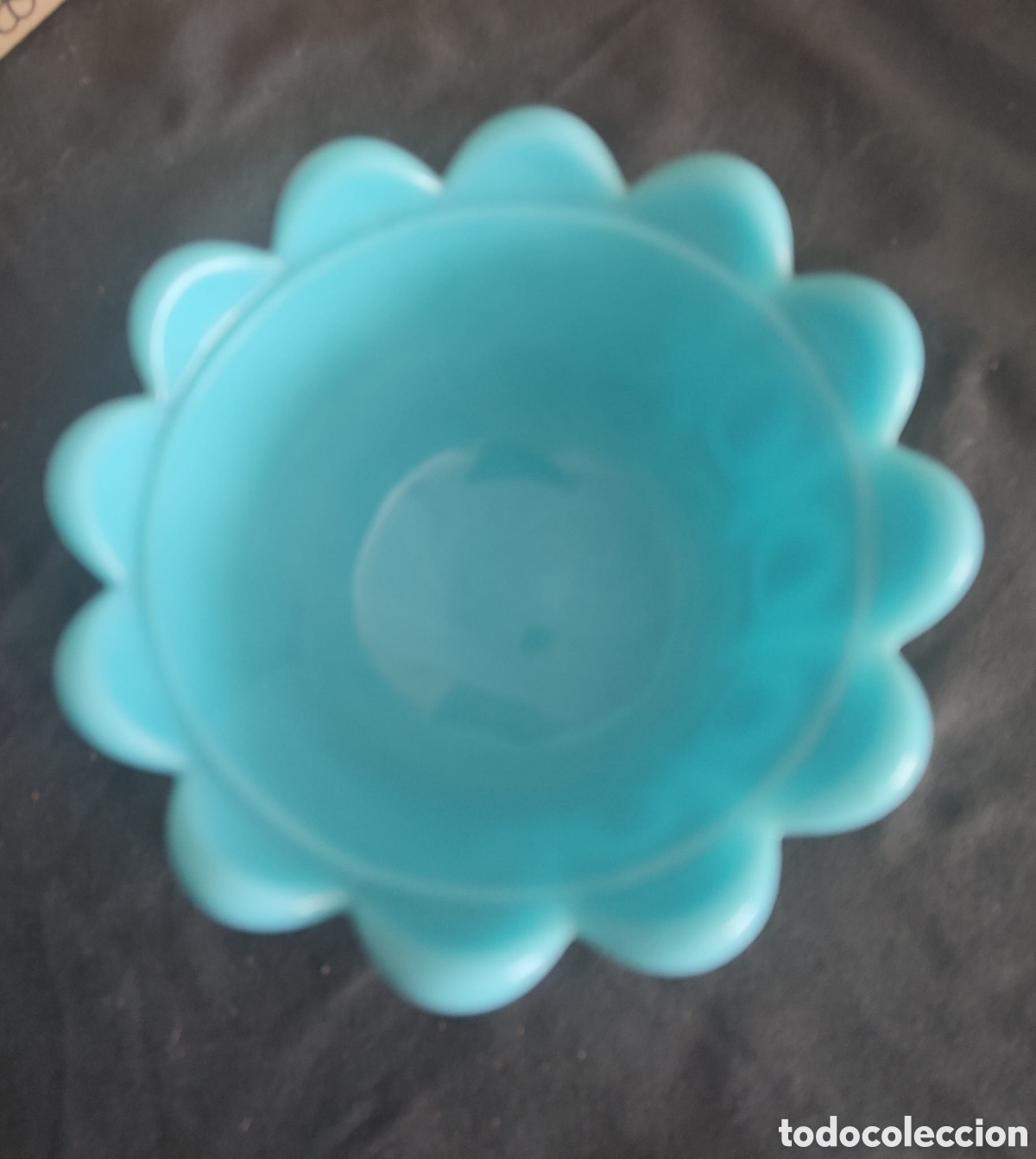 Antig&uuml;edades: Bombonera de opalina azul. - Foto 2