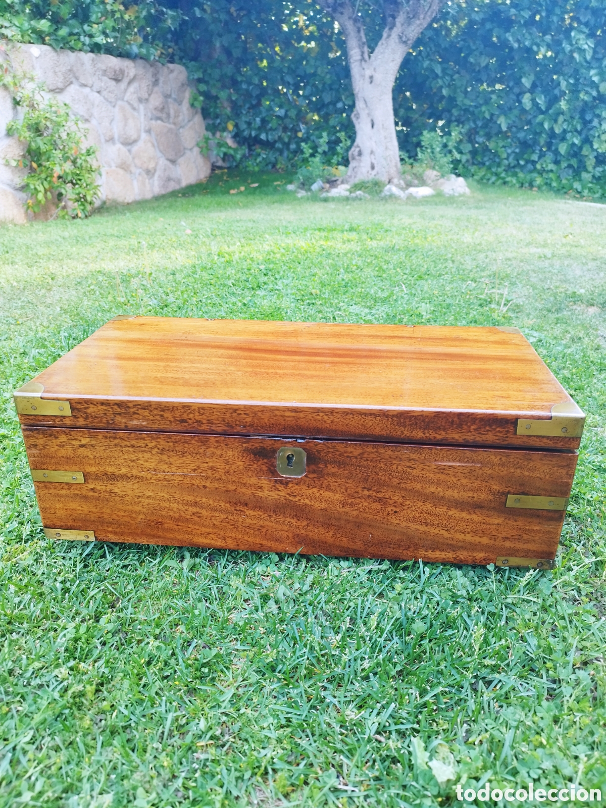 Antig&uuml;edades: Caja escritorio siglo XIX - Foto 2