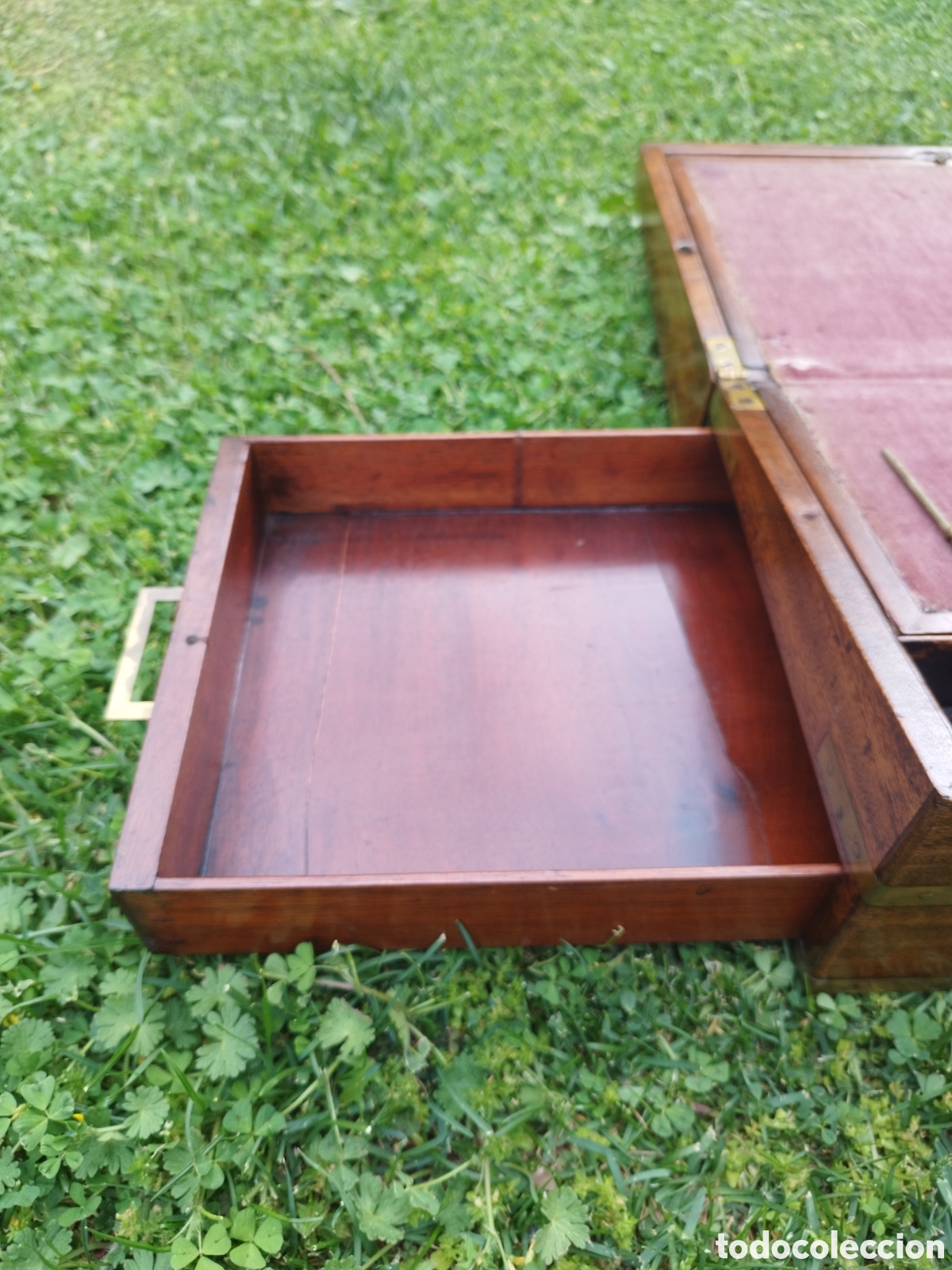 Antig&uuml;edades: Caja escritorio siglo XIX - Foto 4