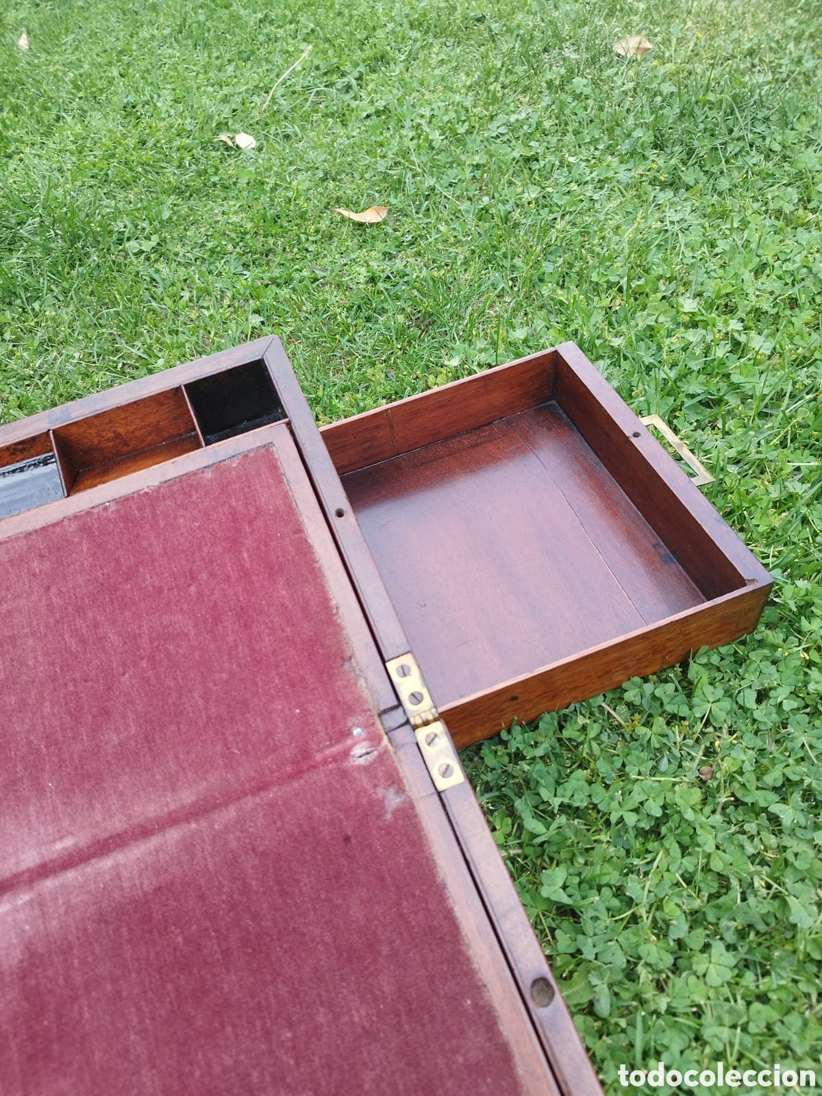 Antig&uuml;edades: Caja escritorio siglo XIX - Foto 7