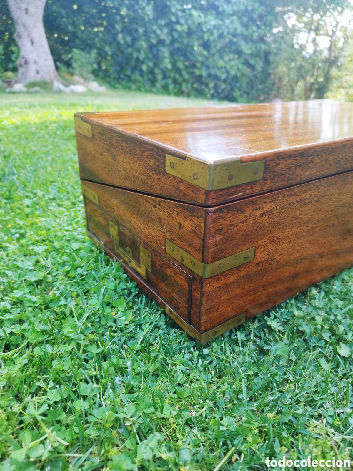Antig&uuml;edades: Caja escritorio siglo XIX - Foto 8