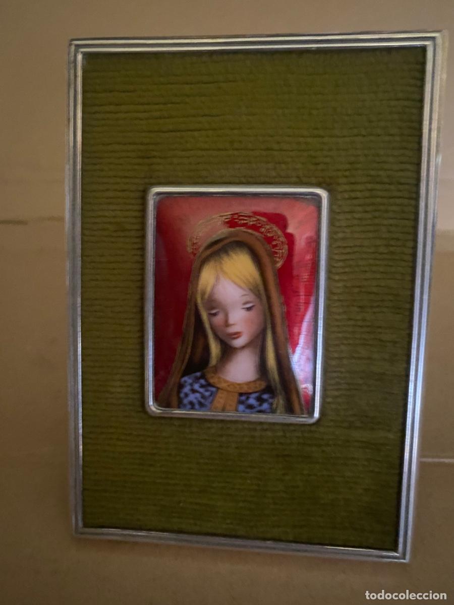 Antig&uuml;edades: Esmalte antiguo con marco de plata de ley - Foto 2