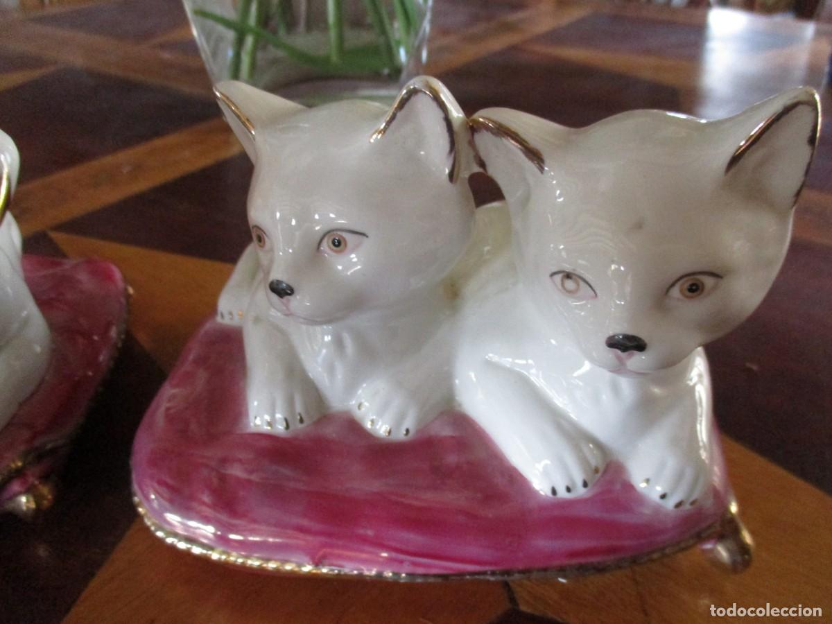 Antig&uuml;edades: gatitos y perritos porcelana - Foto 1