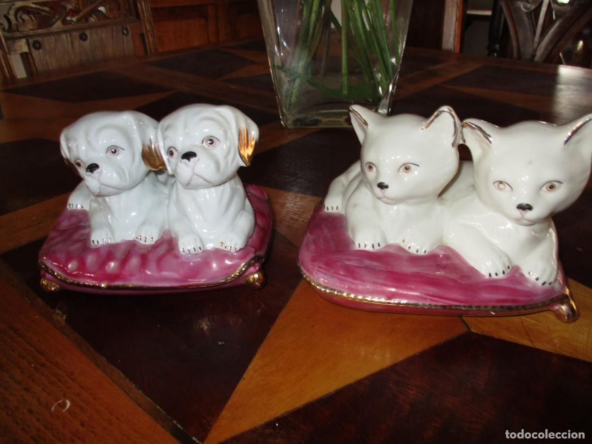 Antig&uuml;edades: gatitos y perritos porcelana - Foto 3