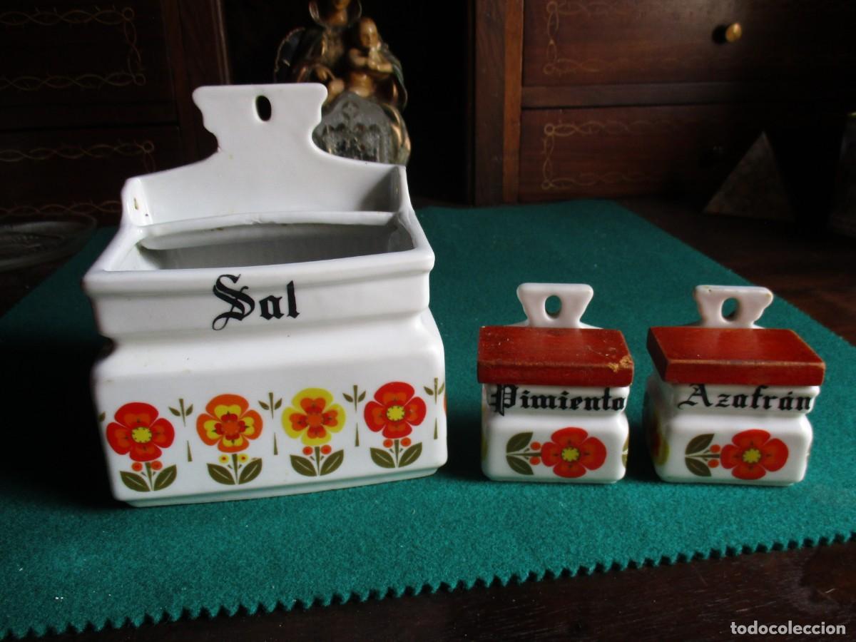 Antiquit&auml;ten: salero y especieros porcelana