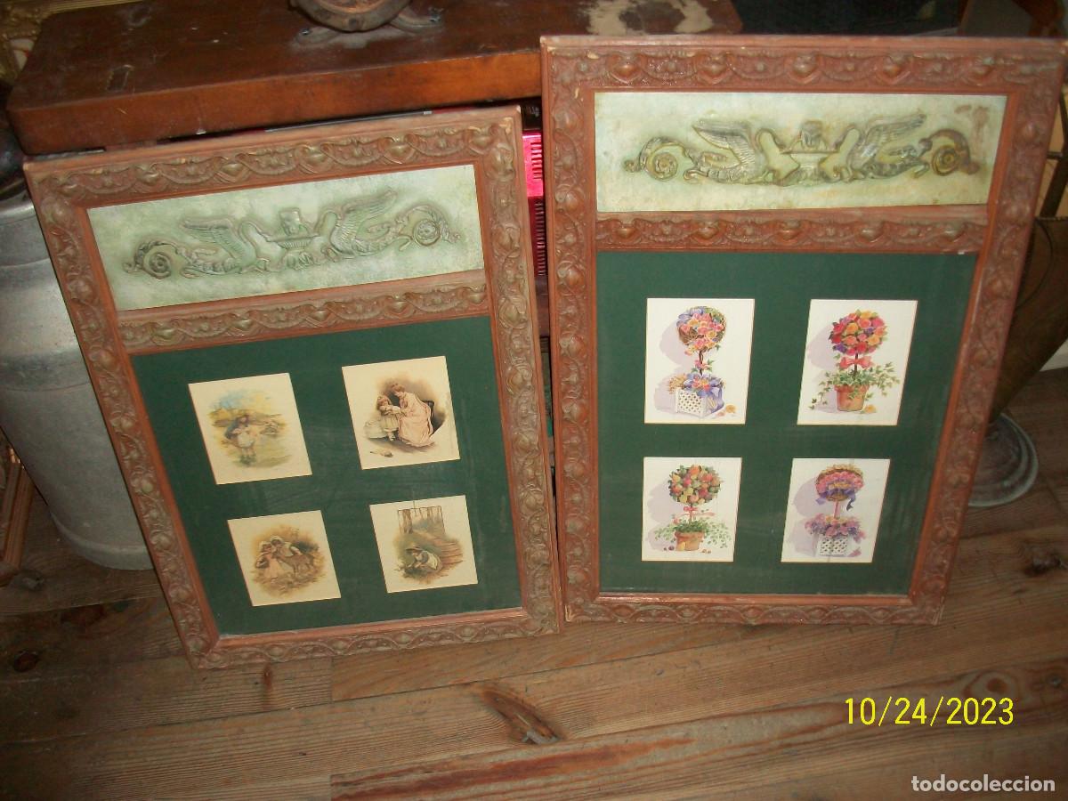 Antig&uuml;edades: PAREJA DE CUADROS ANTIGUOS - Foto 1