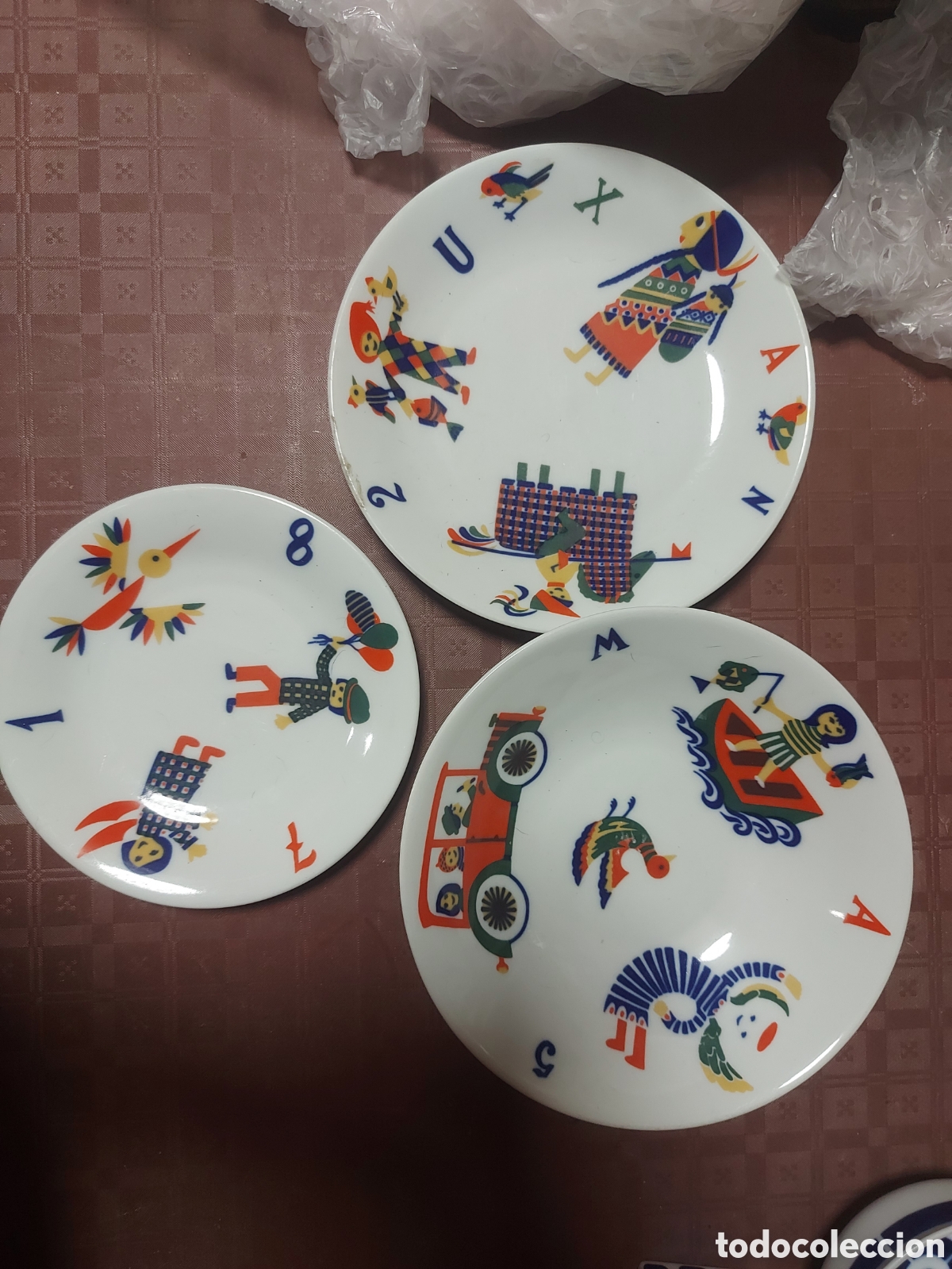 conjunto vajilla 3 platos infantiles de galos - Buy Other antique  porcelain, ceramics and pottery objects on todocoleccion