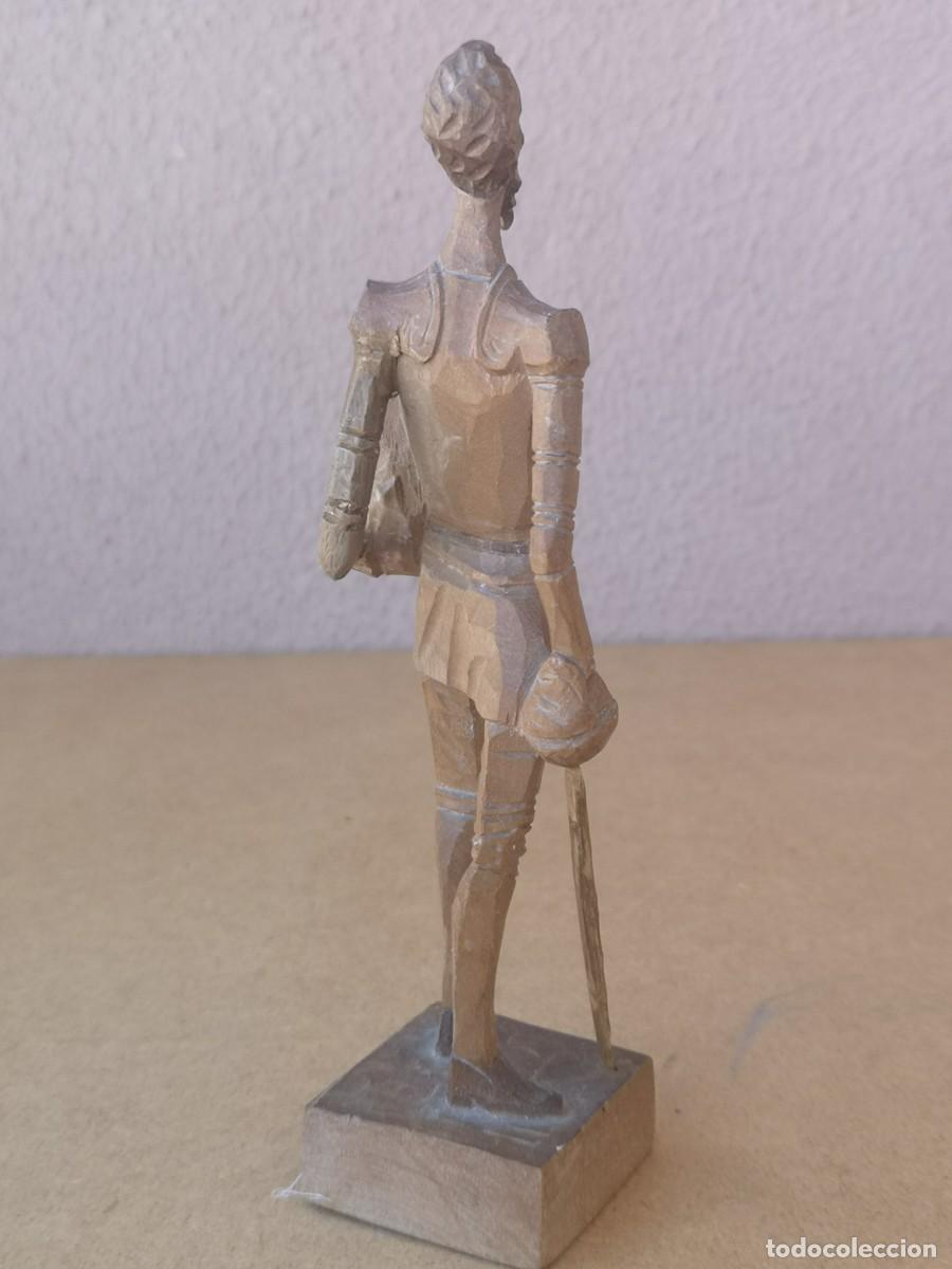 Antig&uuml;edades: TALLA DE MADERA QUIJOTE - Foto 3