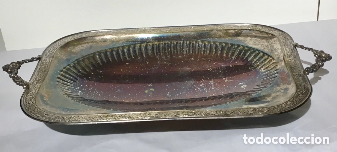 Antig&uuml;edades: Bandeja. Centro de mesa. Alpaca. Mid-Century. - Foto 1