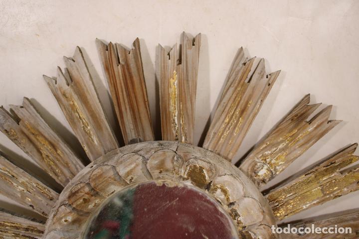 Antig&uuml;edades: espejo sol de madera Design 70,s - Foto 3