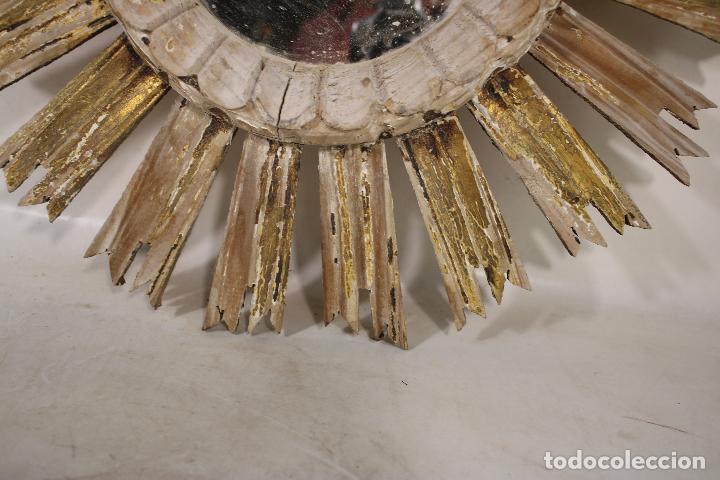 Antig&uuml;edades: espejo sol de madera Design 70,s - Foto 4