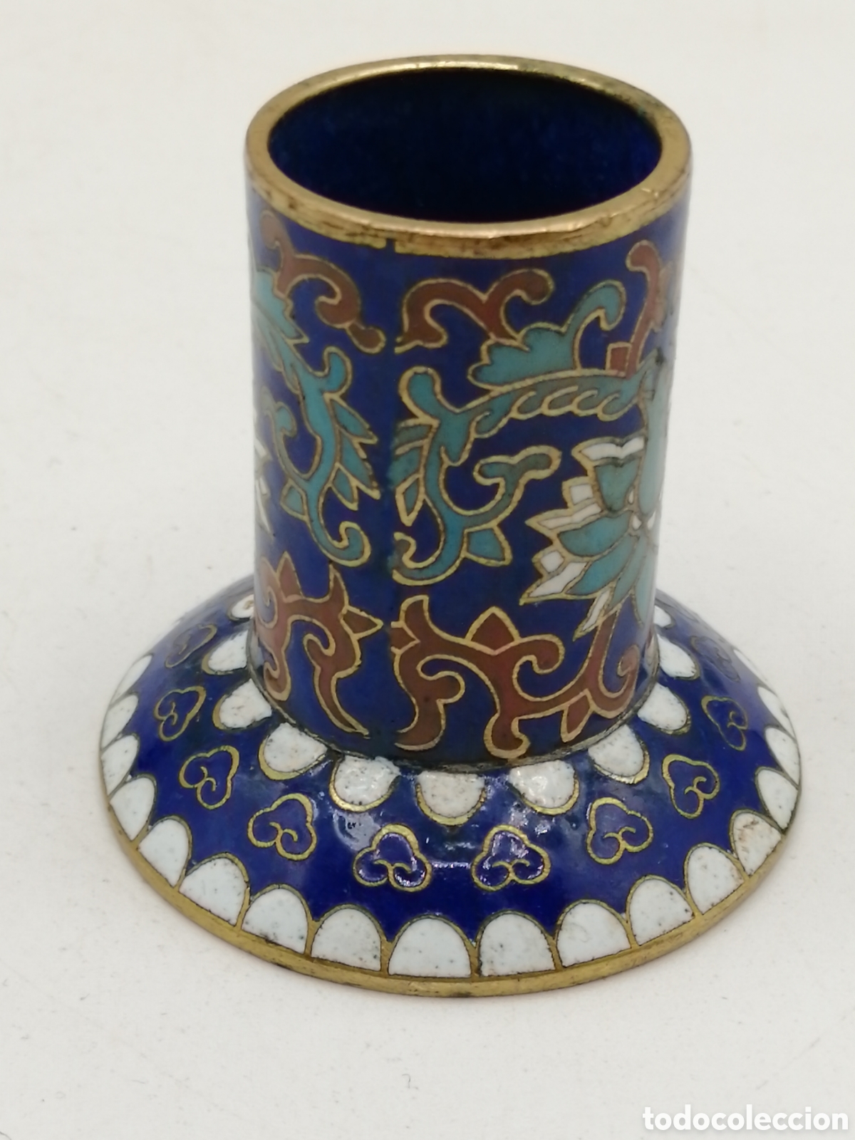 Antig&uuml;edades: Palillero bronce y esmalte cloisonne - Foto 2