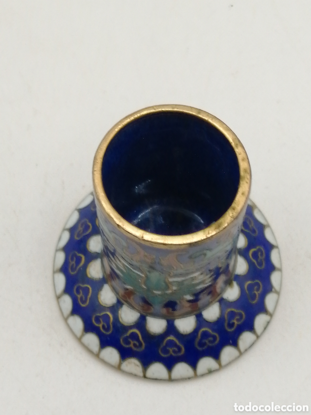 Antig&uuml;edades: Palillero bronce y esmalte cloisonne - Foto 3