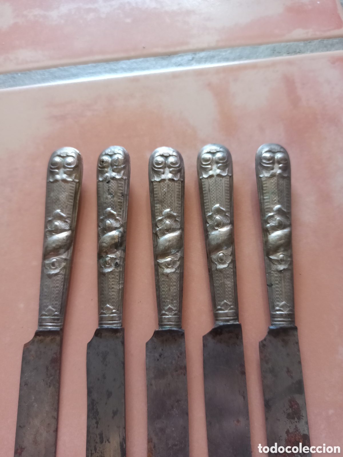 Antig&uuml;edades: Lote de 5 cuchillos antiguos - Foto 4