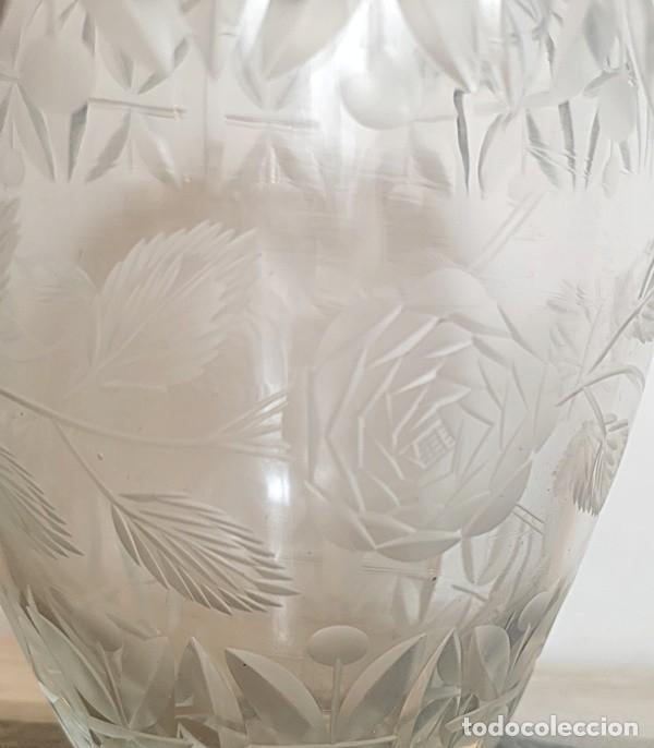 Antig&uuml;edades: Florero Cristal Ovalado - Foto 2