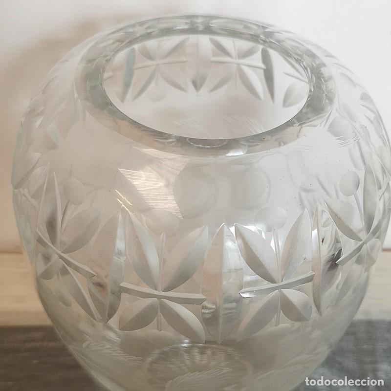 Antig&uuml;edades: Florero Cristal Ovalado - Foto 3