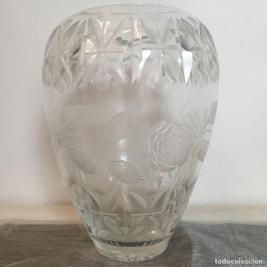 Antig&uuml;edades: Florero Cristal Ovalado - Foto 4