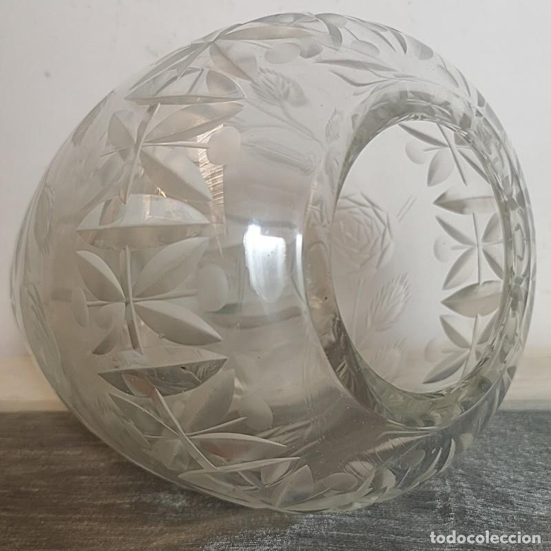 Antig&uuml;edades: Florero Cristal Ovalado - Foto 5