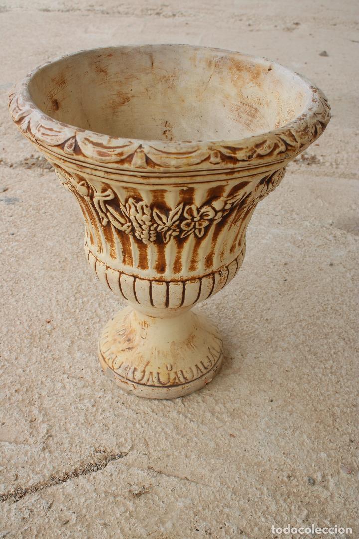 Antig&uuml;edades: macetero copa de jardin de ceramica - Foto 1
