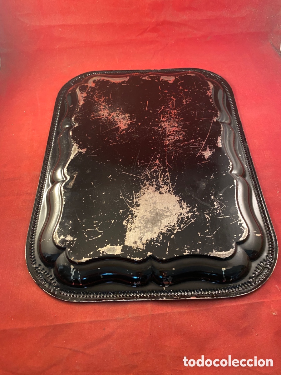 Antig&uuml;edades: Bandeja met&aacute;lica - Foto 2