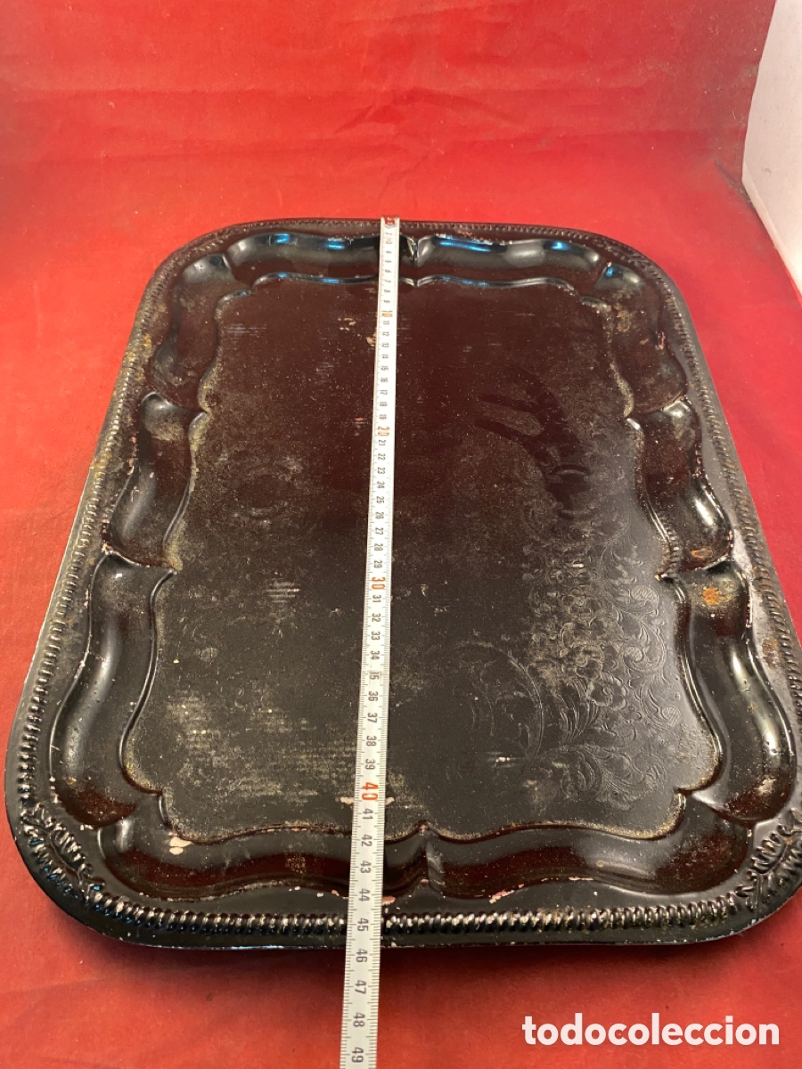 Antig&uuml;edades: Bandeja met&aacute;lica - Foto 5