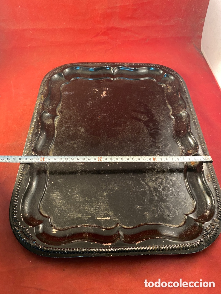 Antig&uuml;edades: Bandeja met&aacute;lica - Foto 6
