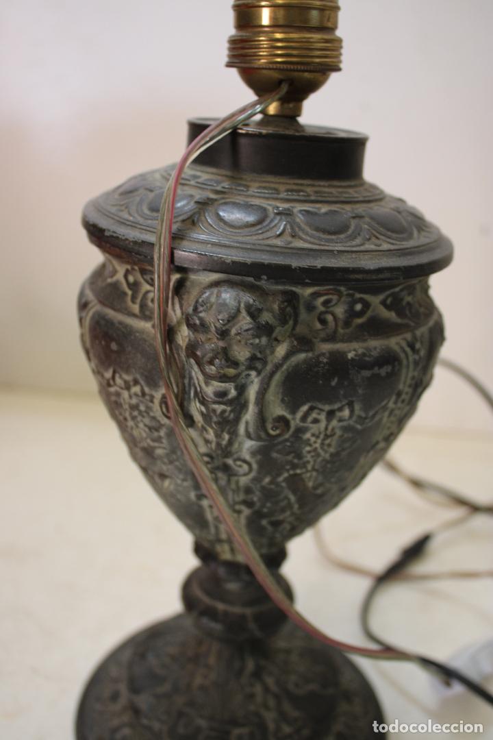 Antig&uuml;edades: antiguo quinqu&eacute; de calamina lampara - Foto 5