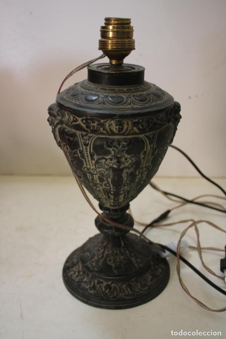 Antig&uuml;edades: antiguo quinqu&eacute; de calamina lampara - Foto 6