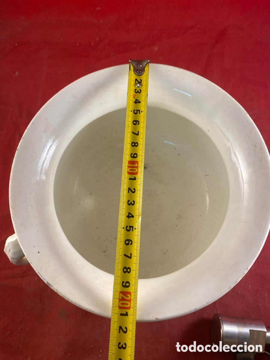 Antig&uuml;edades: ESCUPIDERA DE PORCELANA ESMALTADA - Foto 6