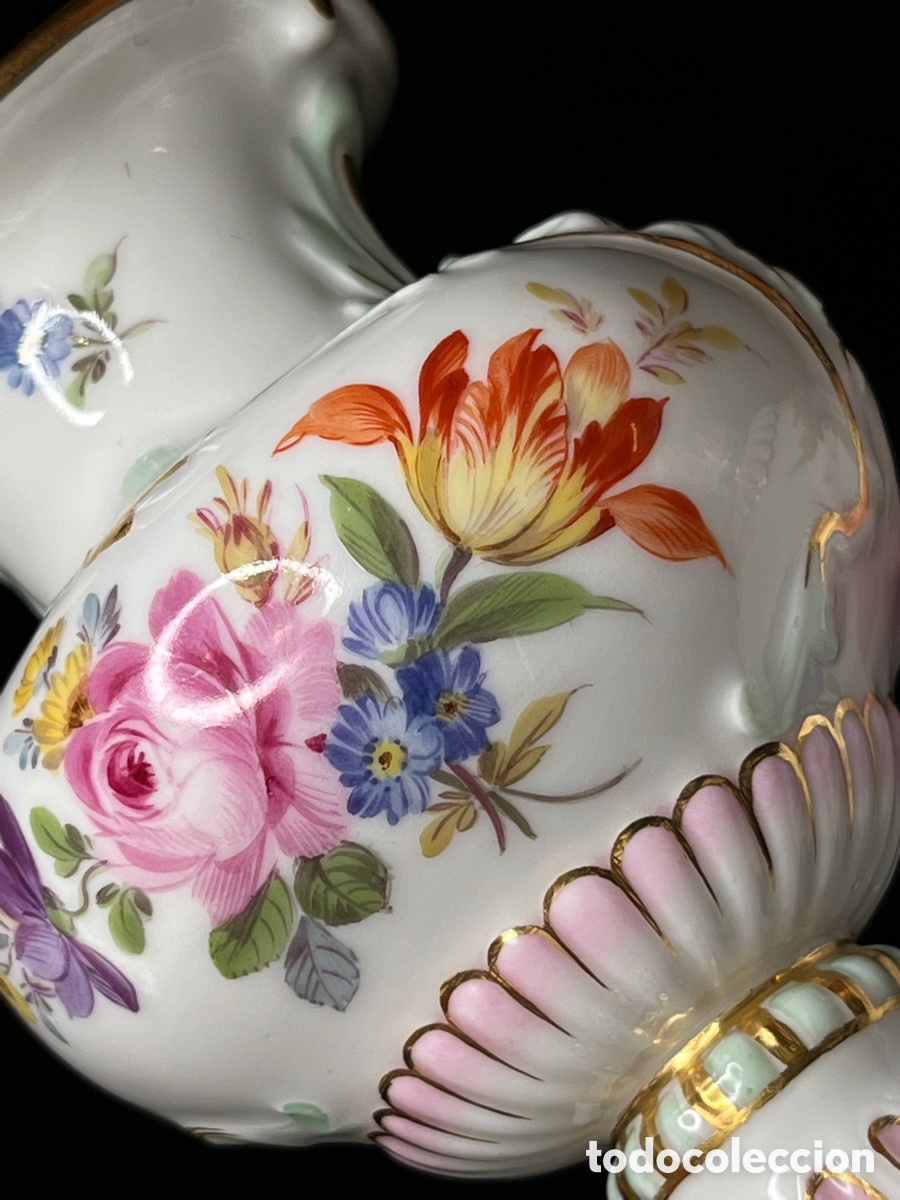 Antig&uuml;edades: Pareja de jarrones de Meissen - Foto 4