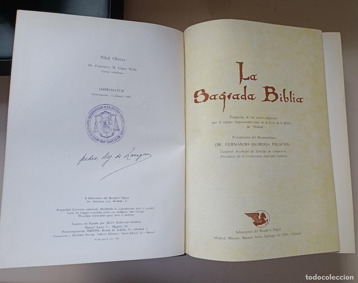 Antig&uuml;edades: BIBLIA A&Ntilde;O 1969 READERS DIGEST - Foto 5