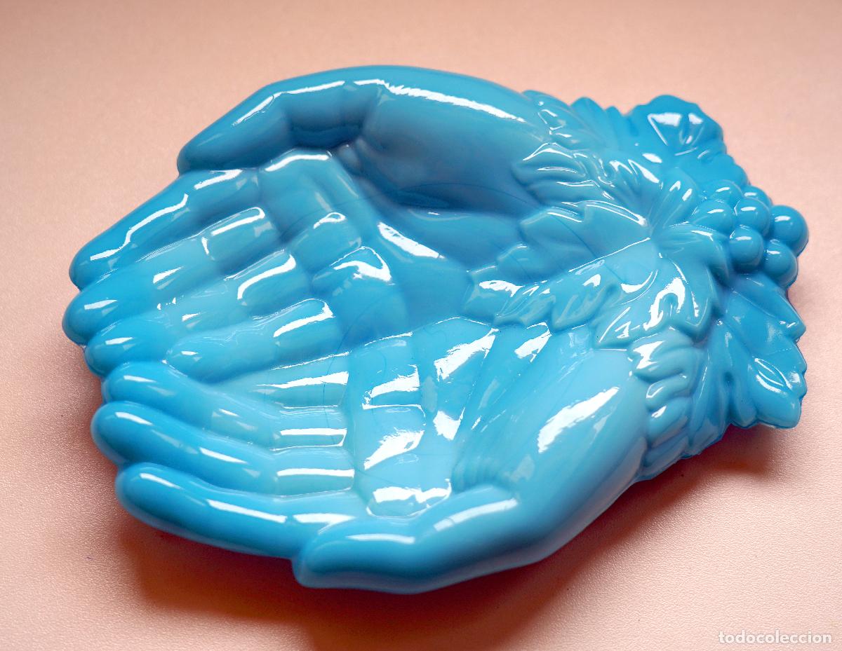 Antig&uuml;edades: Jabonera opalina azul. NUEVA - Foto 1