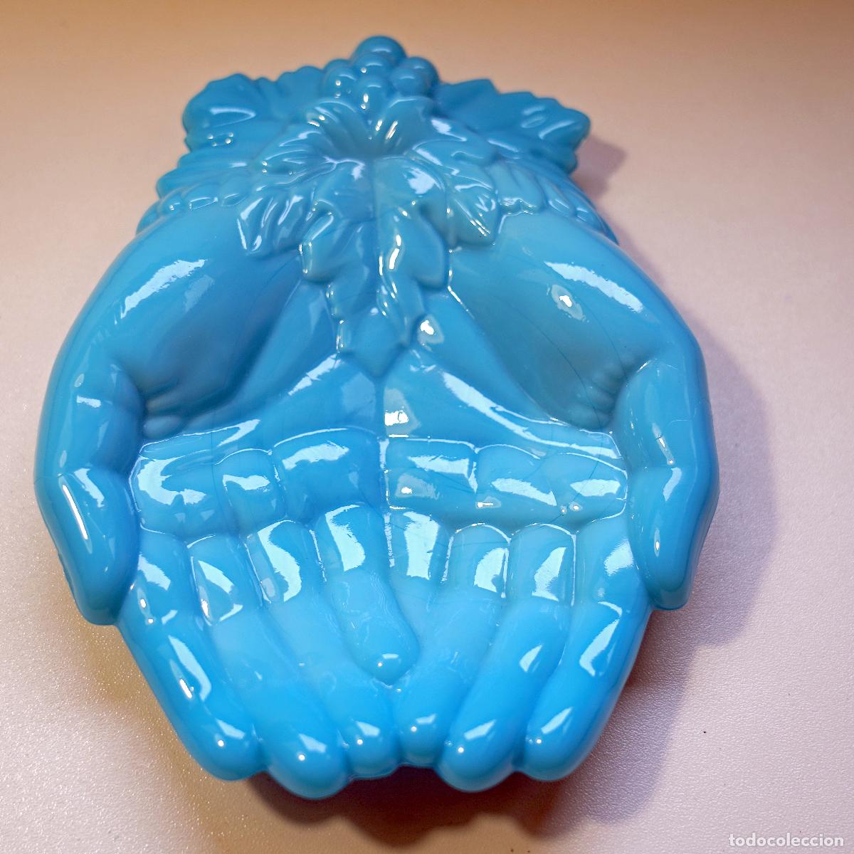 Antig&uuml;edades: Jabonera opalina azul. NUEVA - Foto 2
