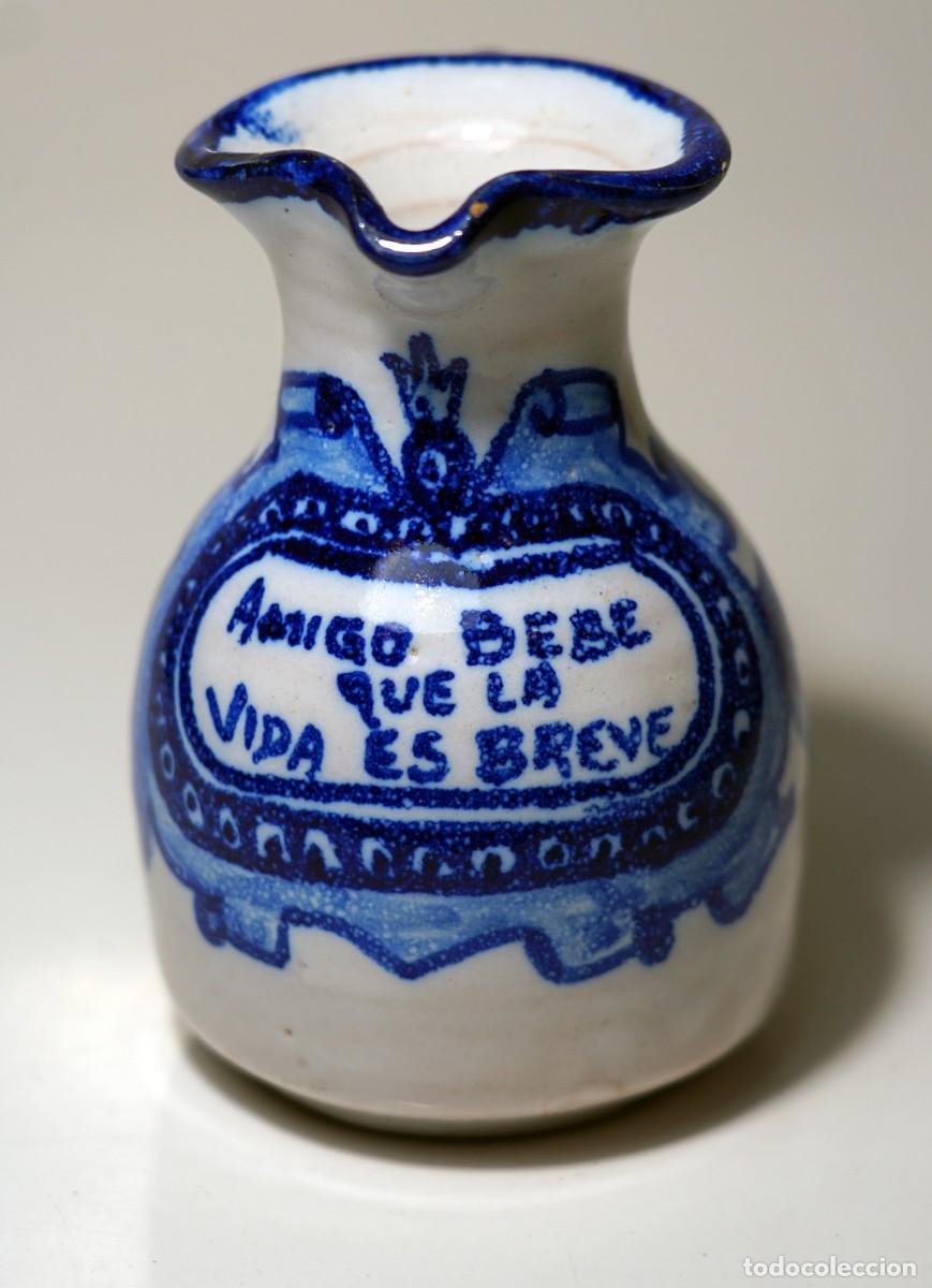 Antig&uuml;edades: jarrita cer&aacute;mica pintada a mano. - Foto 1