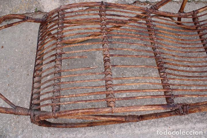 Antig&uuml;edades: sillon tumbona de mimbre - Foto 4