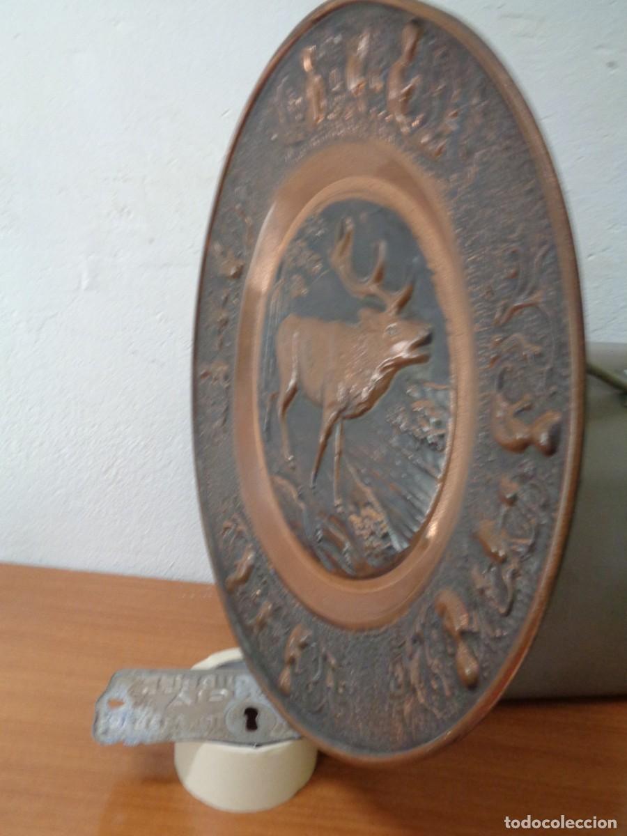 Antig&uuml;edades: &iexcl;&iexcl; ALCE con QUERUBINES. COBRE. 44cm. TROQUELADO. !! C-9.PB. - Foto 4
