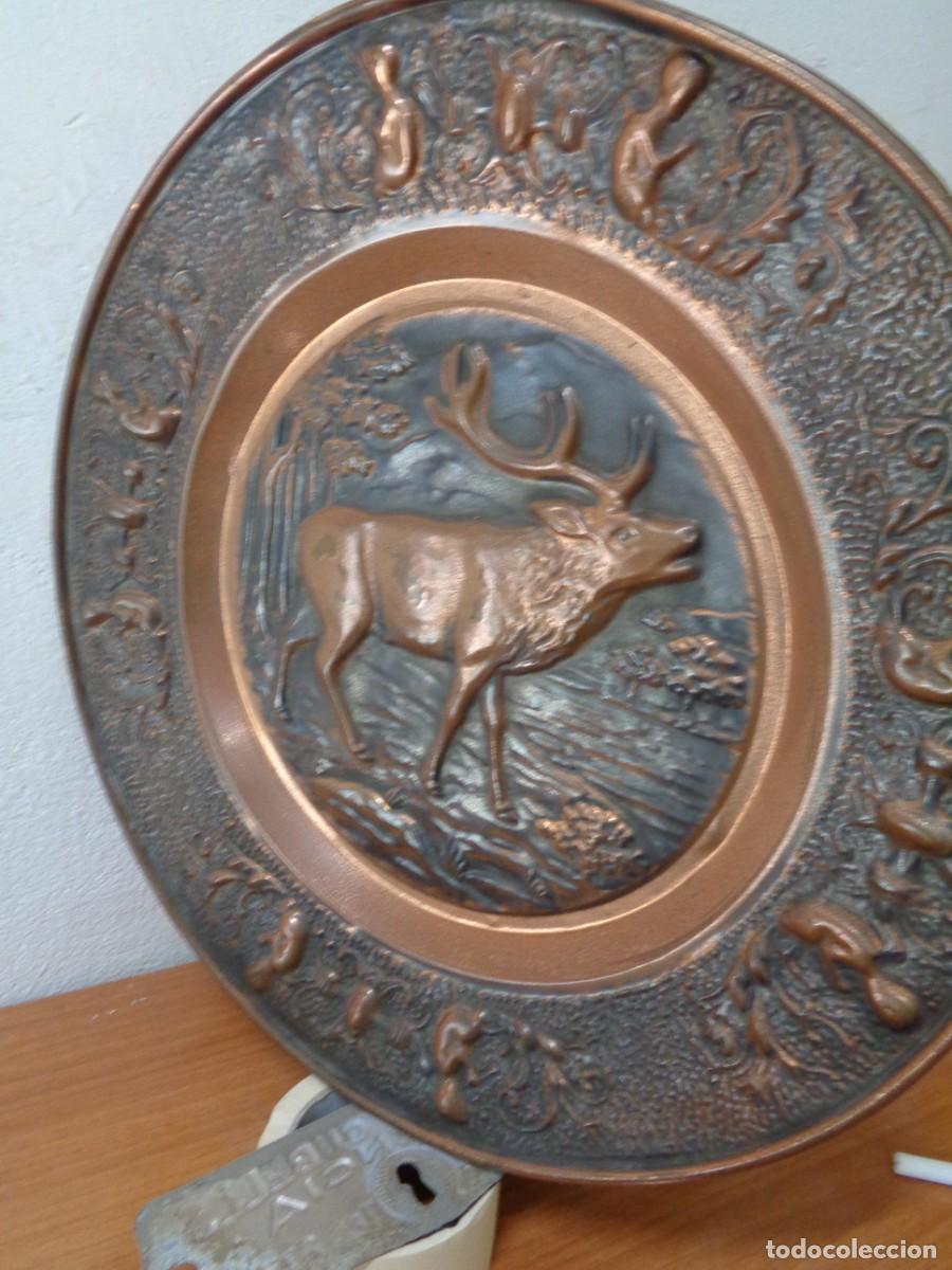 Antig&uuml;edades: &iexcl;&iexcl; ALCE con QUERUBINES. COBRE. 44cm. TROQUELADO. !! C-9.PB. - Foto 5