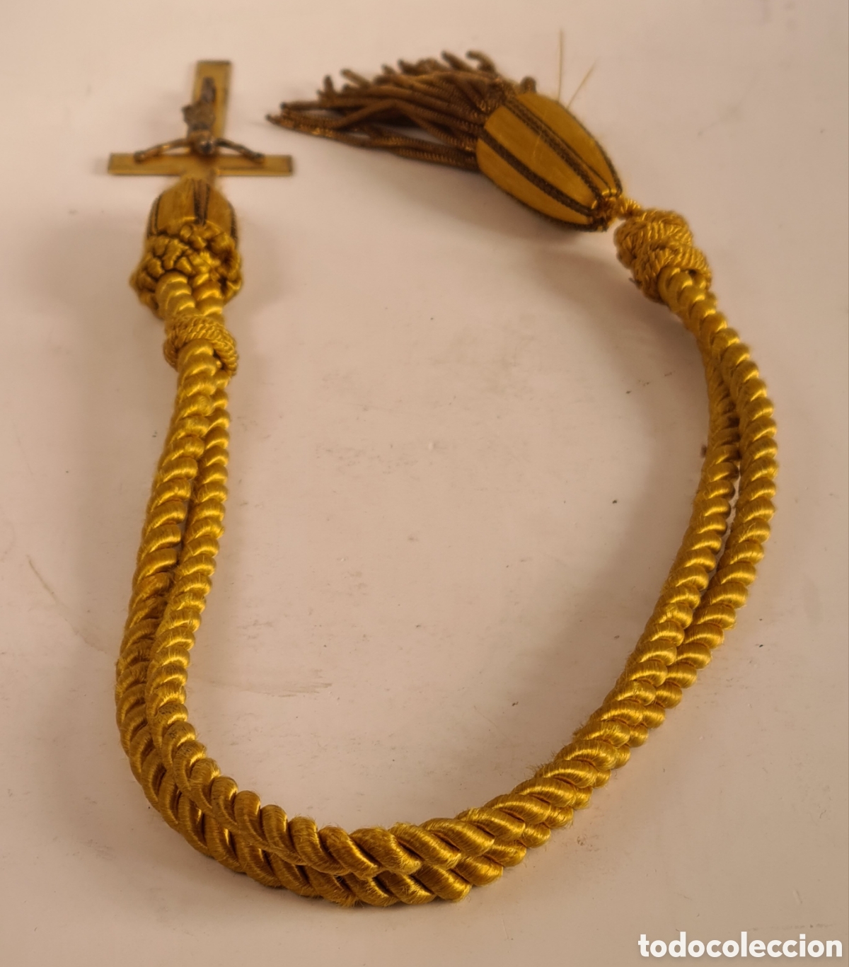 Antig&uuml;edades: Crucifijo y Cord&oacute;n Dorado de Primera Comuni&oacute;n - Foto 8