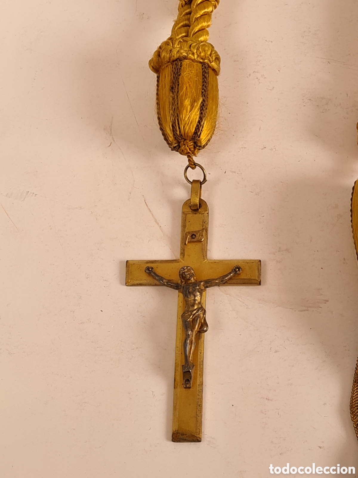 Antig&uuml;edades: Crucifijo y Cord&oacute;n Dorado de Primera Comuni&oacute;n - Foto 13