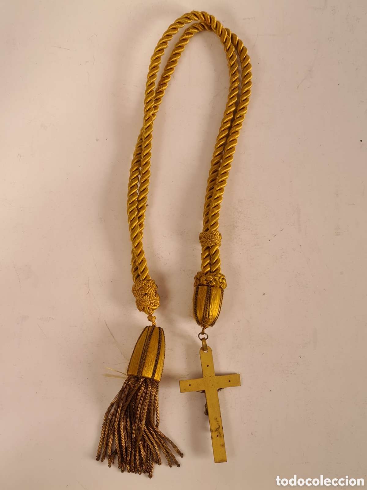 Antig&uuml;edades: Crucifijo y Cord&oacute;n Dorado de Primera Comuni&oacute;n - Foto 15