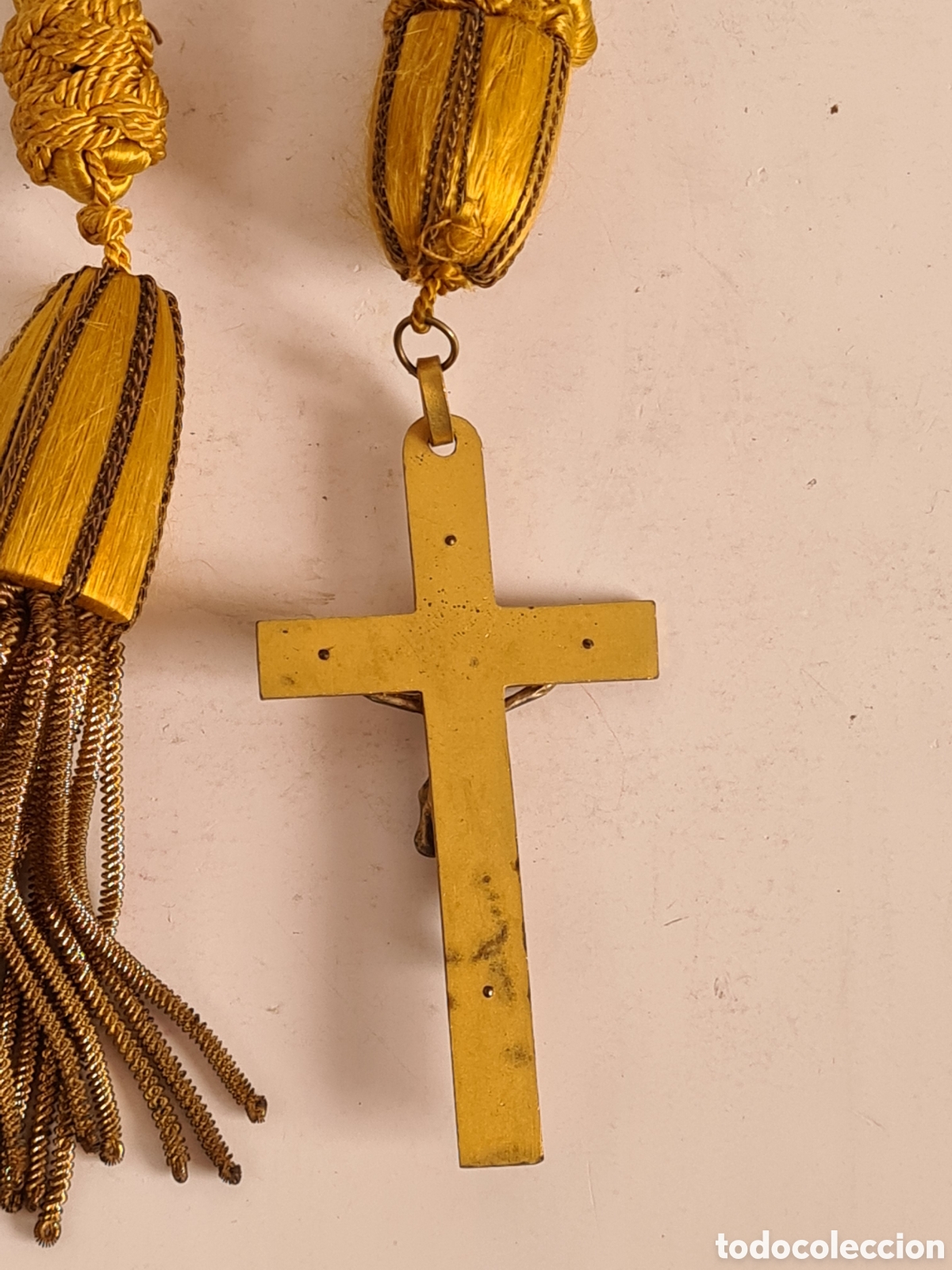 Antig&uuml;edades: Crucifijo y Cord&oacute;n Dorado de Primera Comuni&oacute;n - Foto 17
