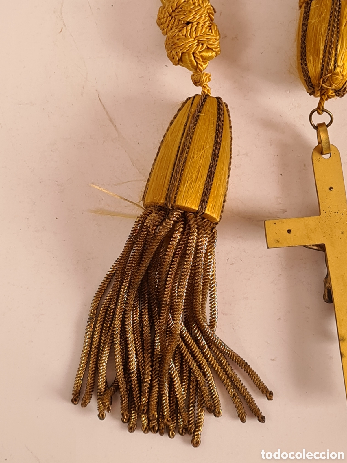 Antig&uuml;edades: Crucifijo y Cord&oacute;n Dorado de Primera Comuni&oacute;n - Foto 16
