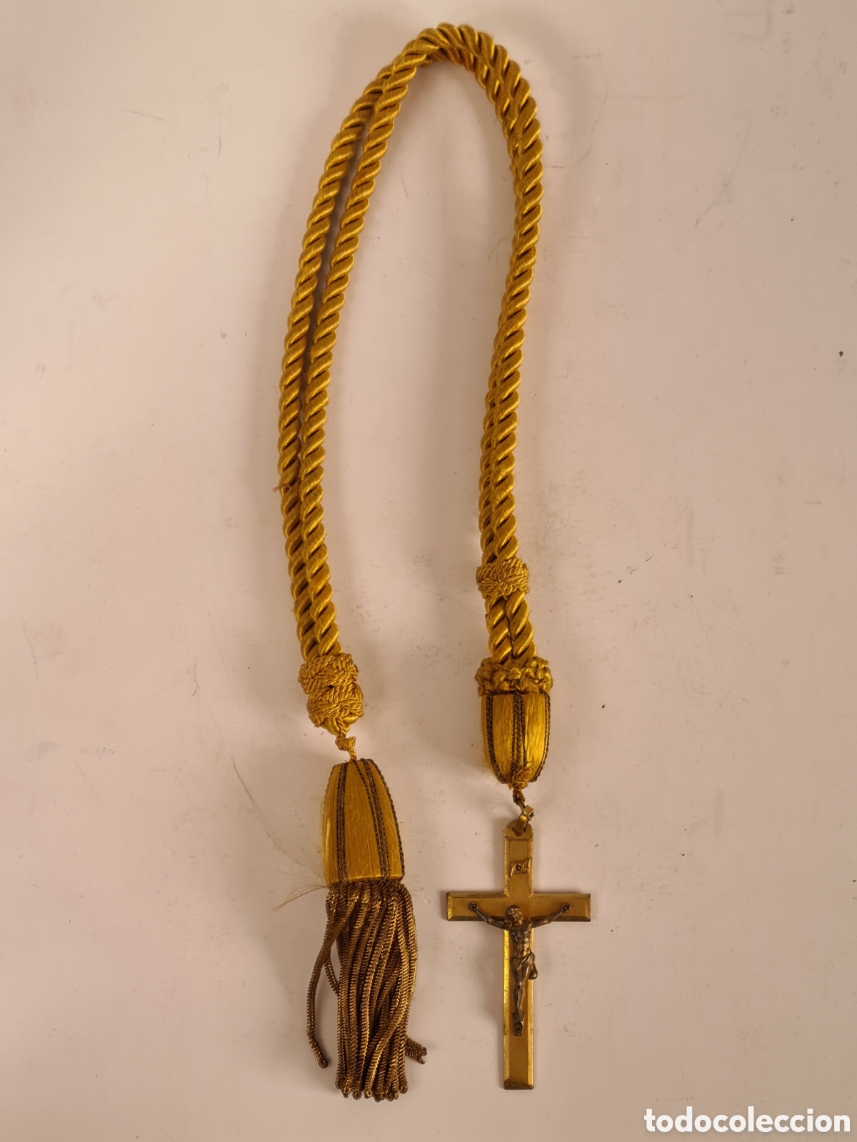 Antig&uuml;edades: Crucifijo y Cord&oacute;n Dorado de Primera Comuni&oacute;n - Foto 19