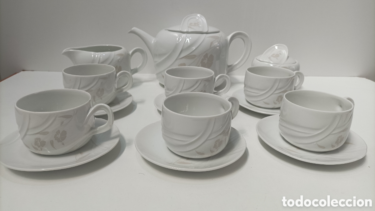 Oggetti Antichi: JUEGO DE CAFE PORCELANA ESPA&Ntilde;OLA