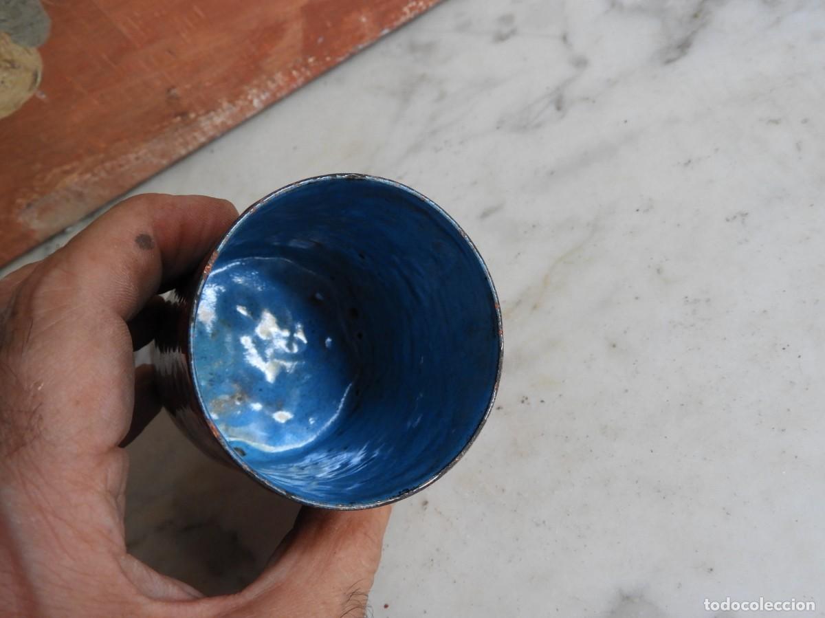 Antig&uuml;edades: PRECIOSO VASO DE ESMALTE ROJO - Foto 6