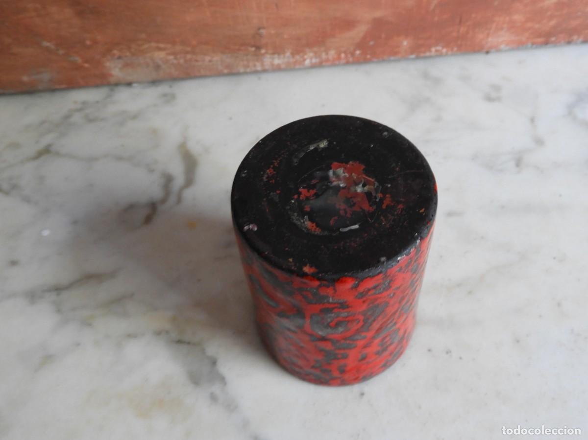 Antig&uuml;edades: PRECIOSO VASO DE ESMALTE ROJO - Foto 7