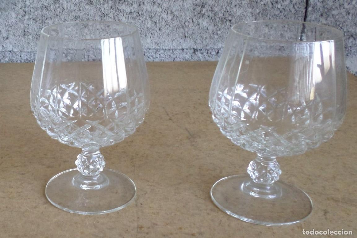 Antig&uuml;edades: 6 COPAS DE CRISTAL LABRADAS - Foto 3