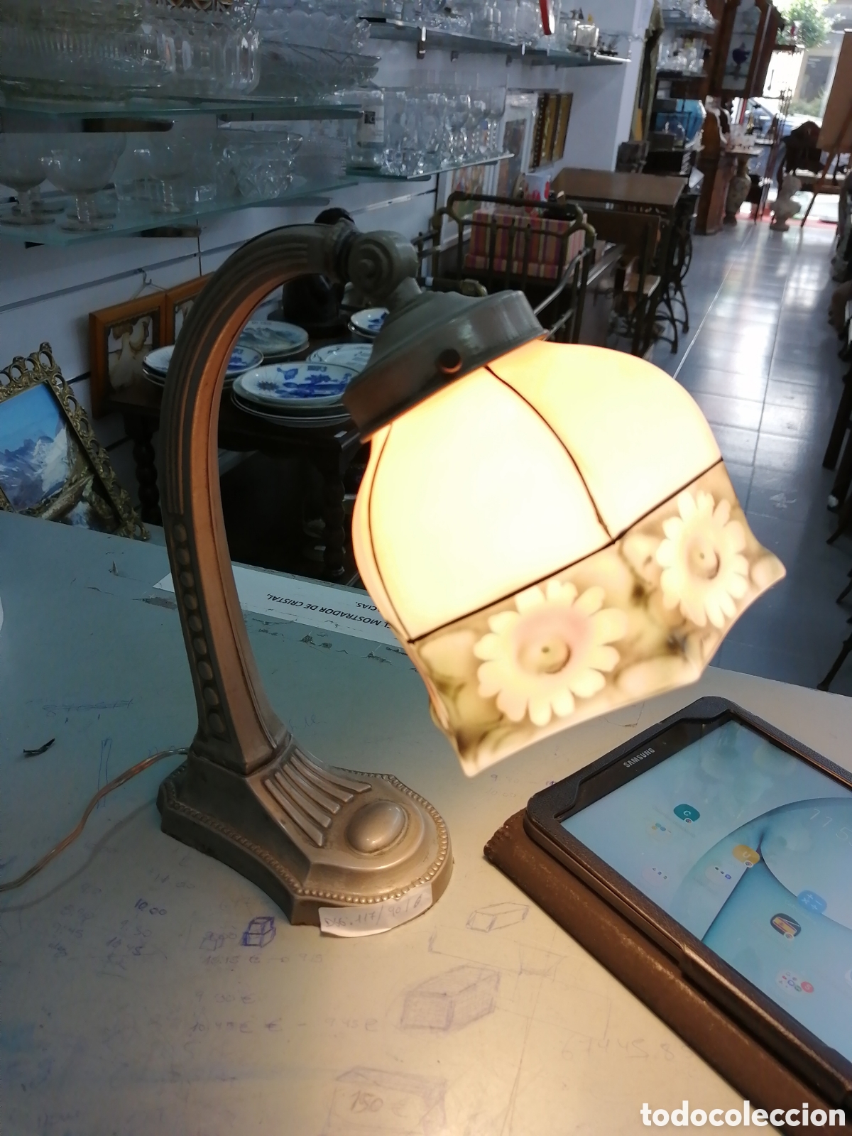 Antig&uuml;edades: L&aacute;mpara modernista - Foto 4