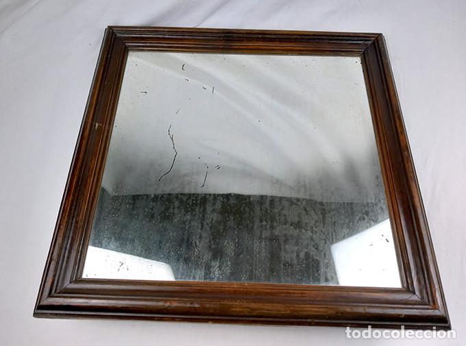 Antig&uuml;edades: Espejo antiguo, marco de madera - Foto 1