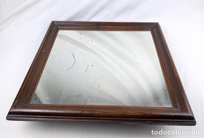 Antig&uuml;edades: Espejo antiguo, marco de madera - Foto 4
